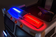 Load image into Gallery viewer, Big Rig Rescue 4WD Remote Control Ride On 2 Seat Police Truck With Rubber Tires
