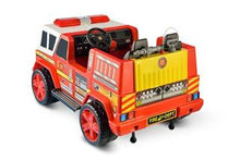 Load image into Gallery viewer, Fire Truck Ride On 2 Seat With Working Hose
